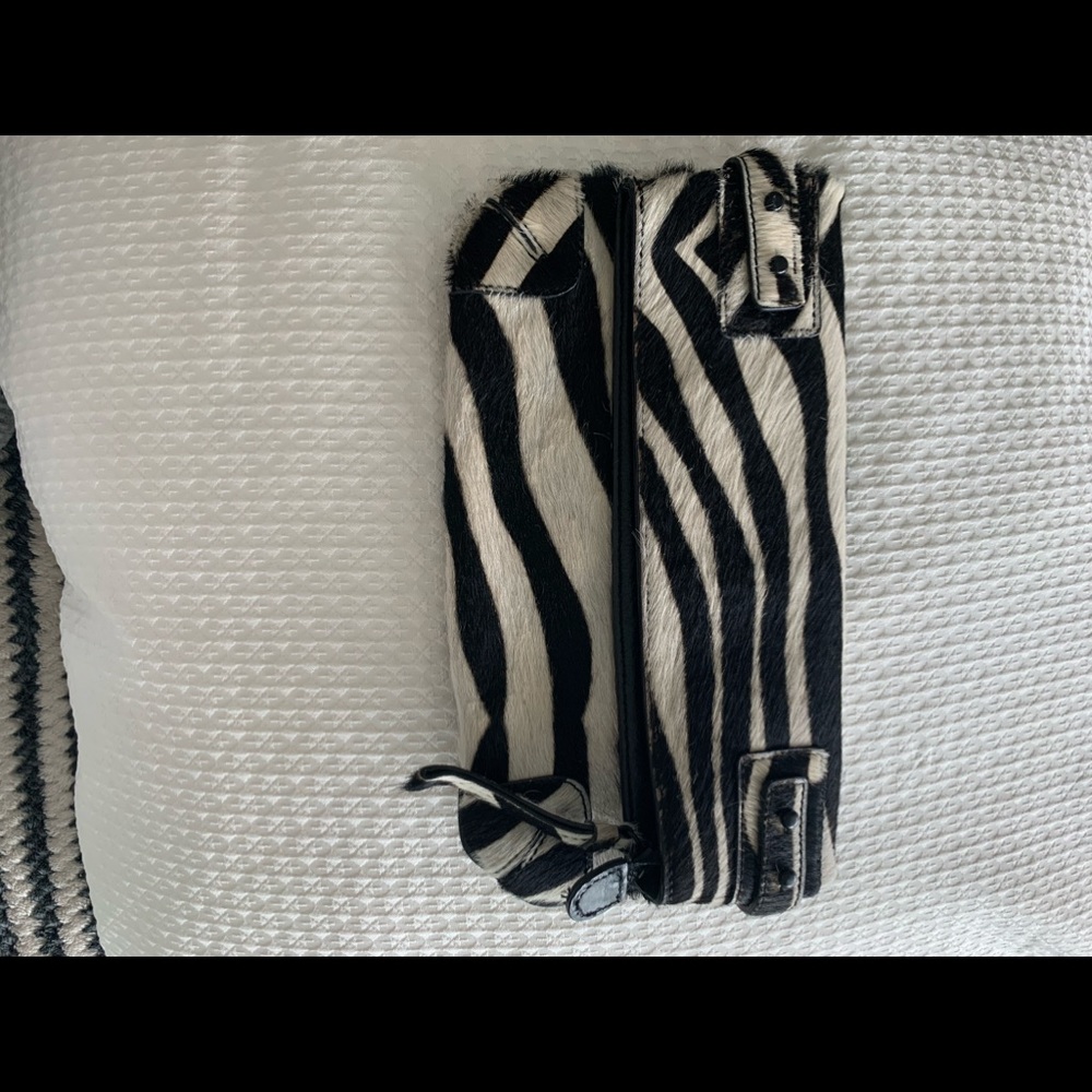 Club Monaco Zebra print clutch